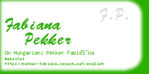 fabiana pekker business card